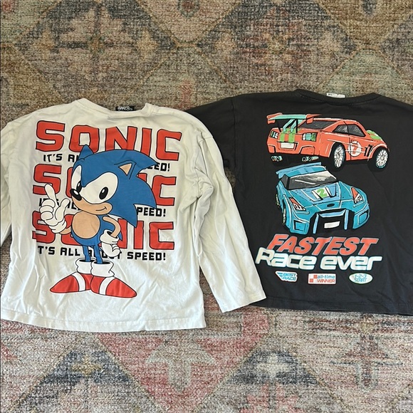 Zara Other - Zara Bundle Tees 5 Year Old Sonic and Cars Graphic Tees